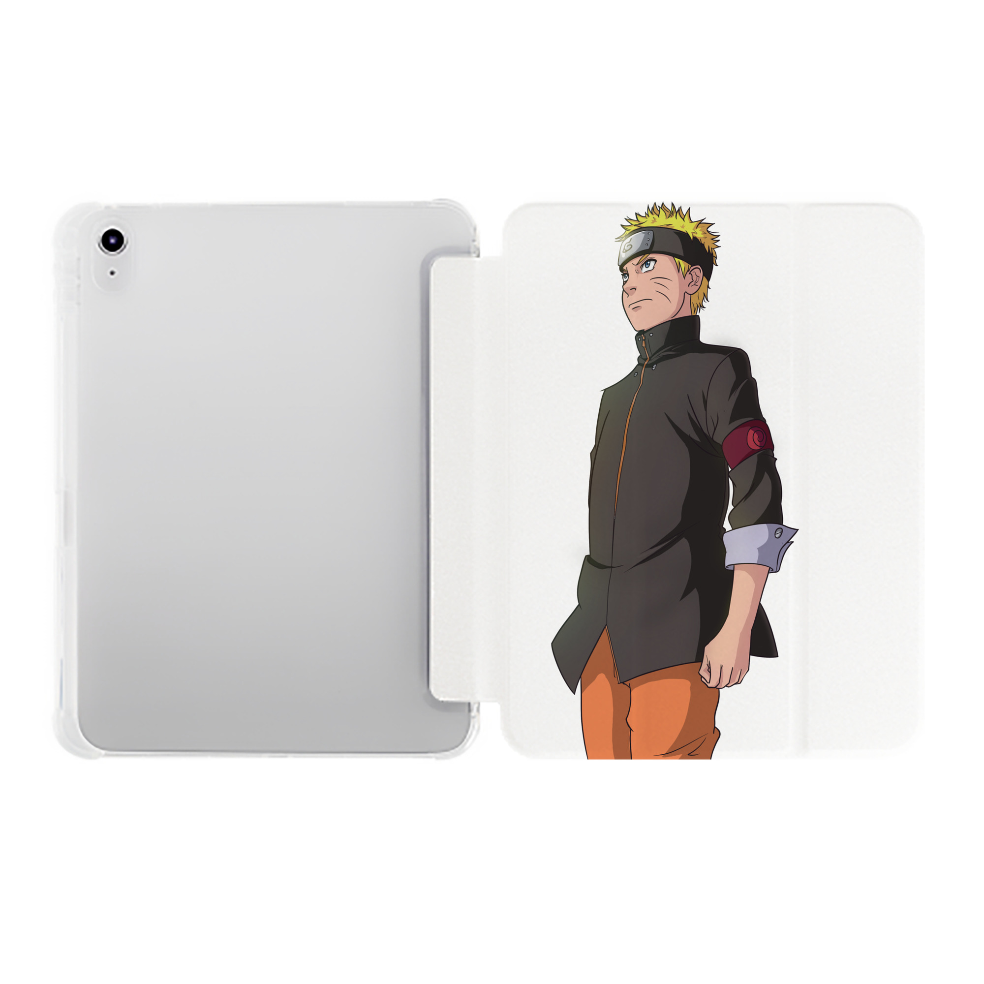 （画像用） NARUTO -ナルト- うずまき ナルト Uzumaki Naruto IPad ケース ペン収納付き 三つ折りスタンド PUレザー×シリコン 対応機種9.5/10.5/10.9インチ